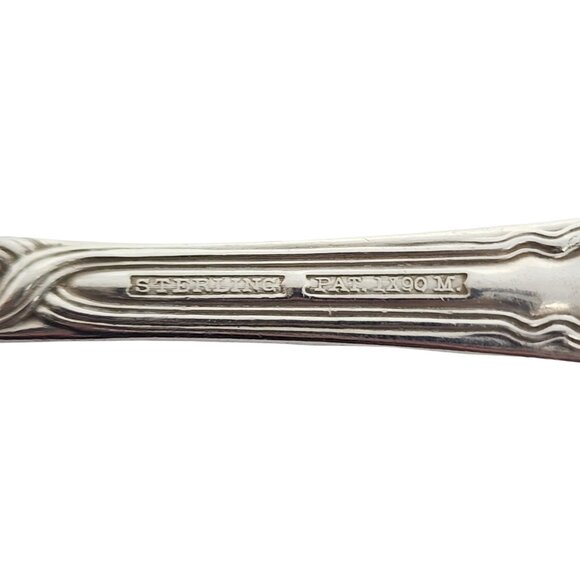 Set of 2 Tiffany & Co Broom Corn Sterling Silver Grapefruit Spoons w/Mono #15281 - Picture 9 of 10